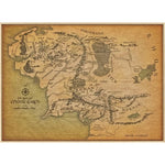 Middle Earth Map Canvas Poster