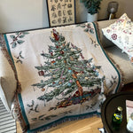 Vintage Christmas Tree Throw Blanket