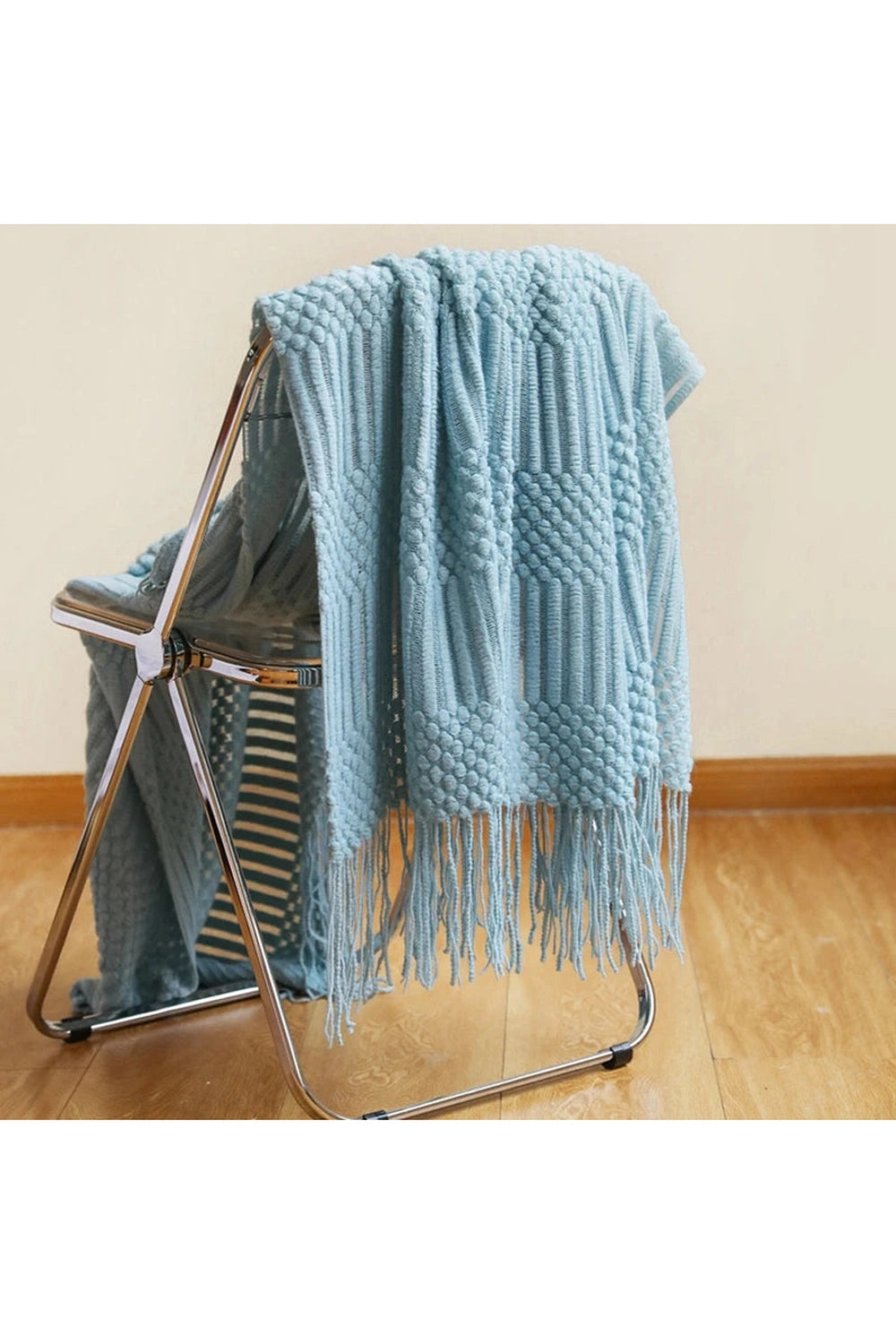 Cozy Diamond Knit Throw Blanket