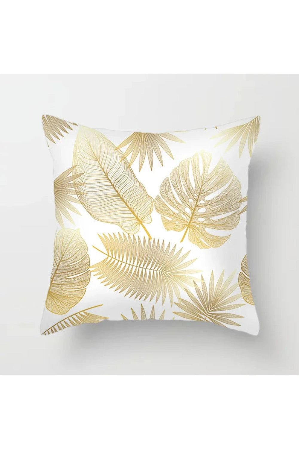 Fall Decor Yellow Leaf Polyester Pillow Case