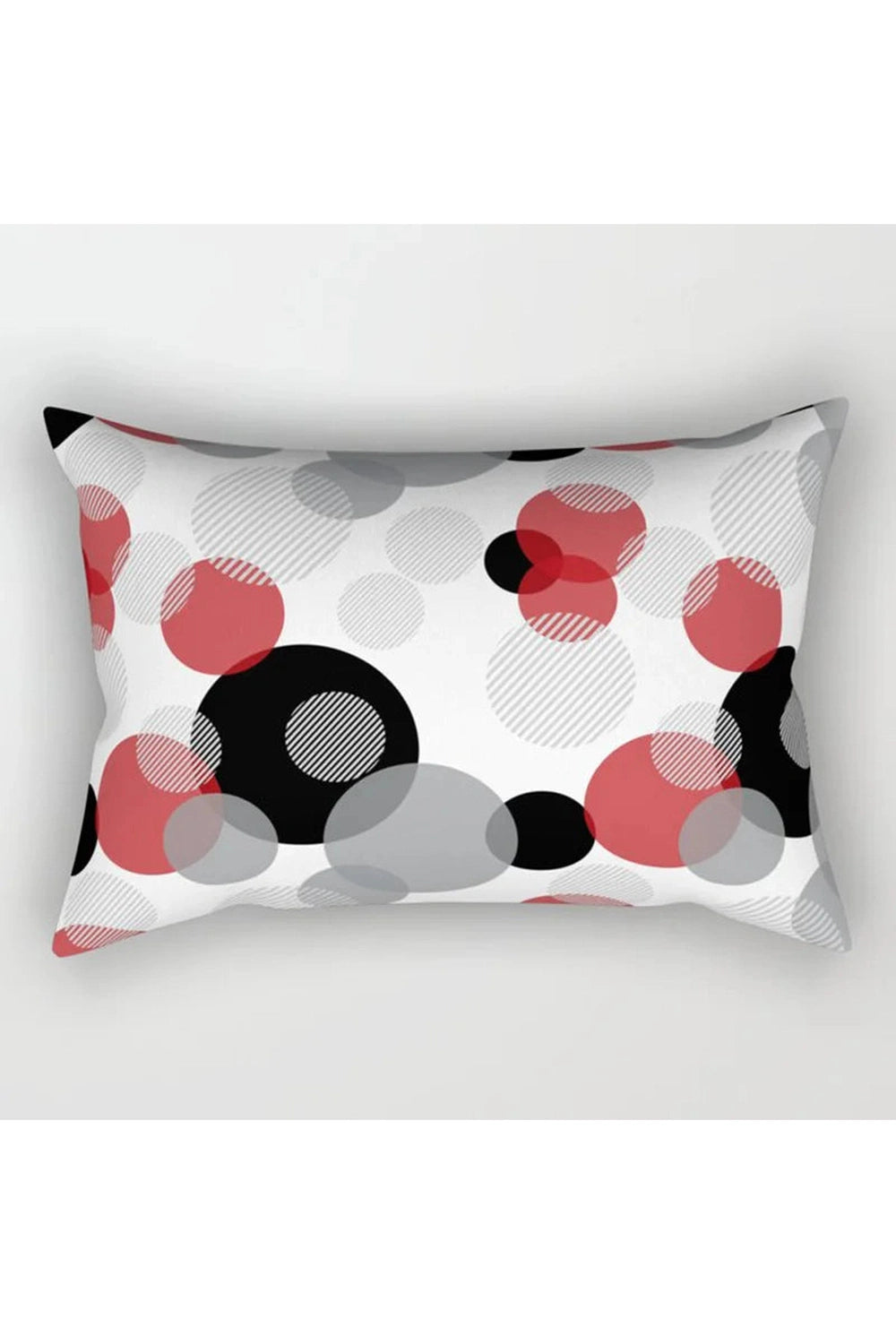 Red Geometric Pillow Case