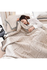 Grecian Maze Geometric Blanket