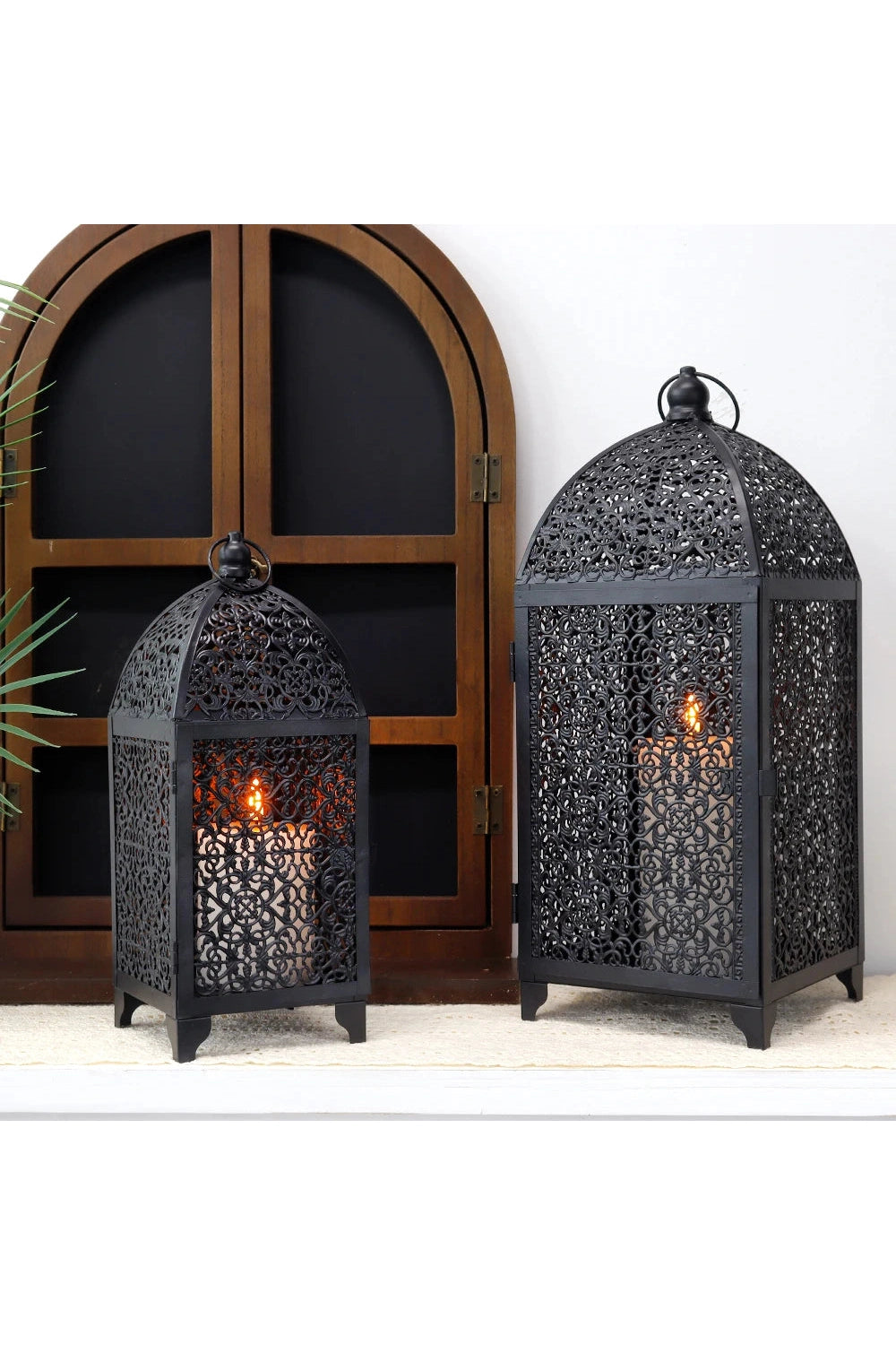 Decorative Black Metal Lantern