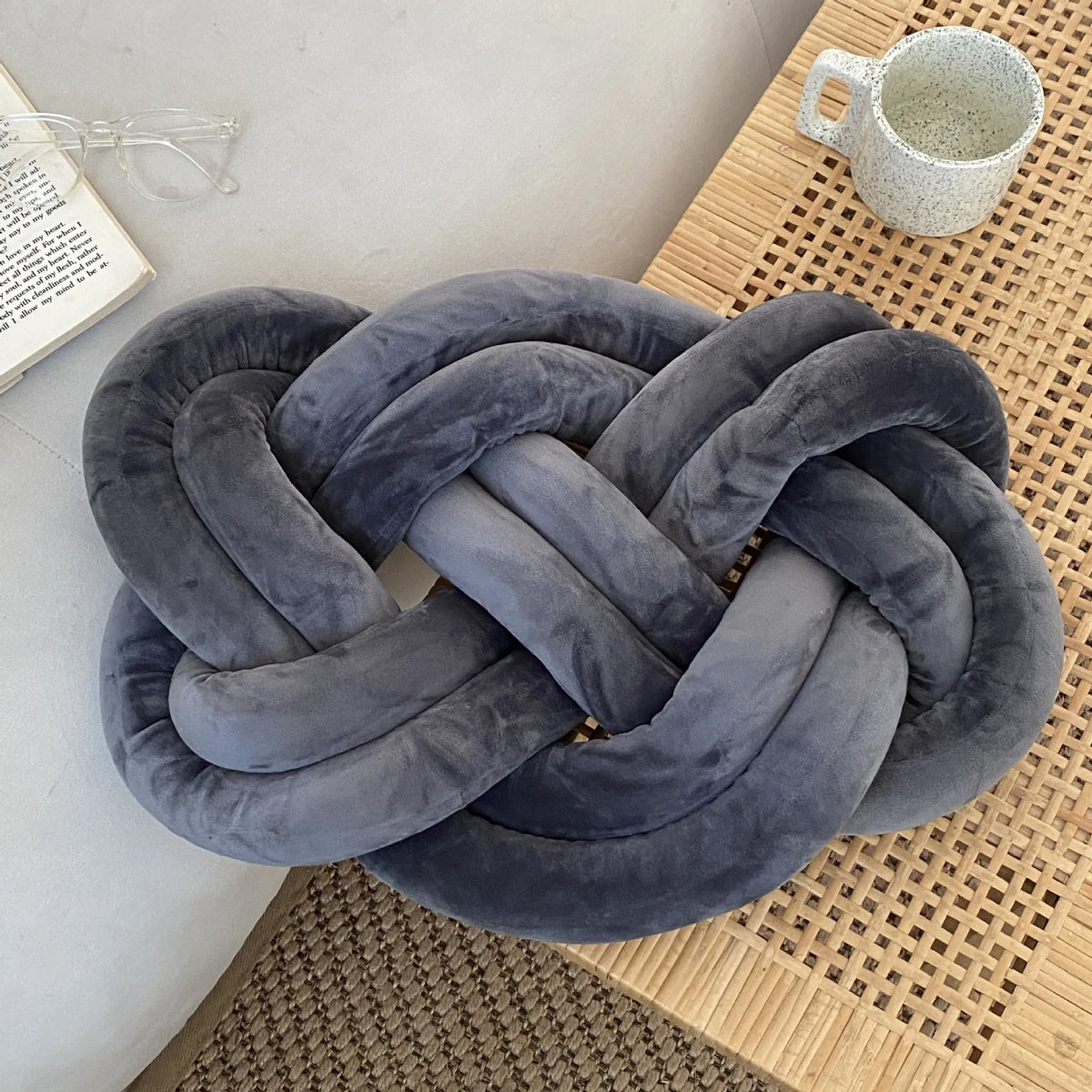 Velvet Knot Accent Pillow