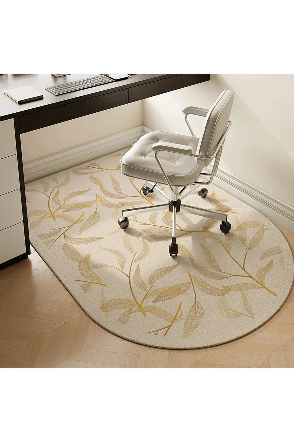 Study Computer Chair Floor Mat Non-slip Bedroom Carpet Living Room Large Rounded TPR Bottom Anti-slip Swivel Chairs Rug 의자 바닥 매트