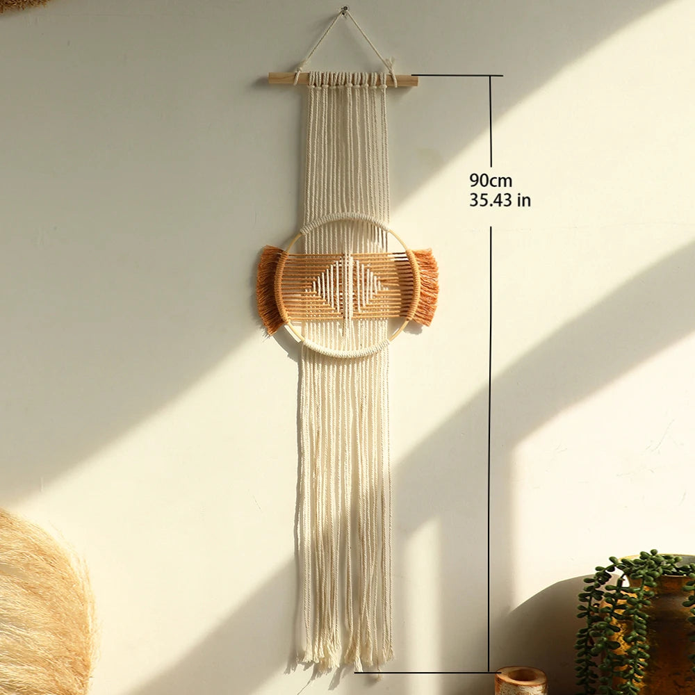 Fall Decor Brown Boho Macrame Art