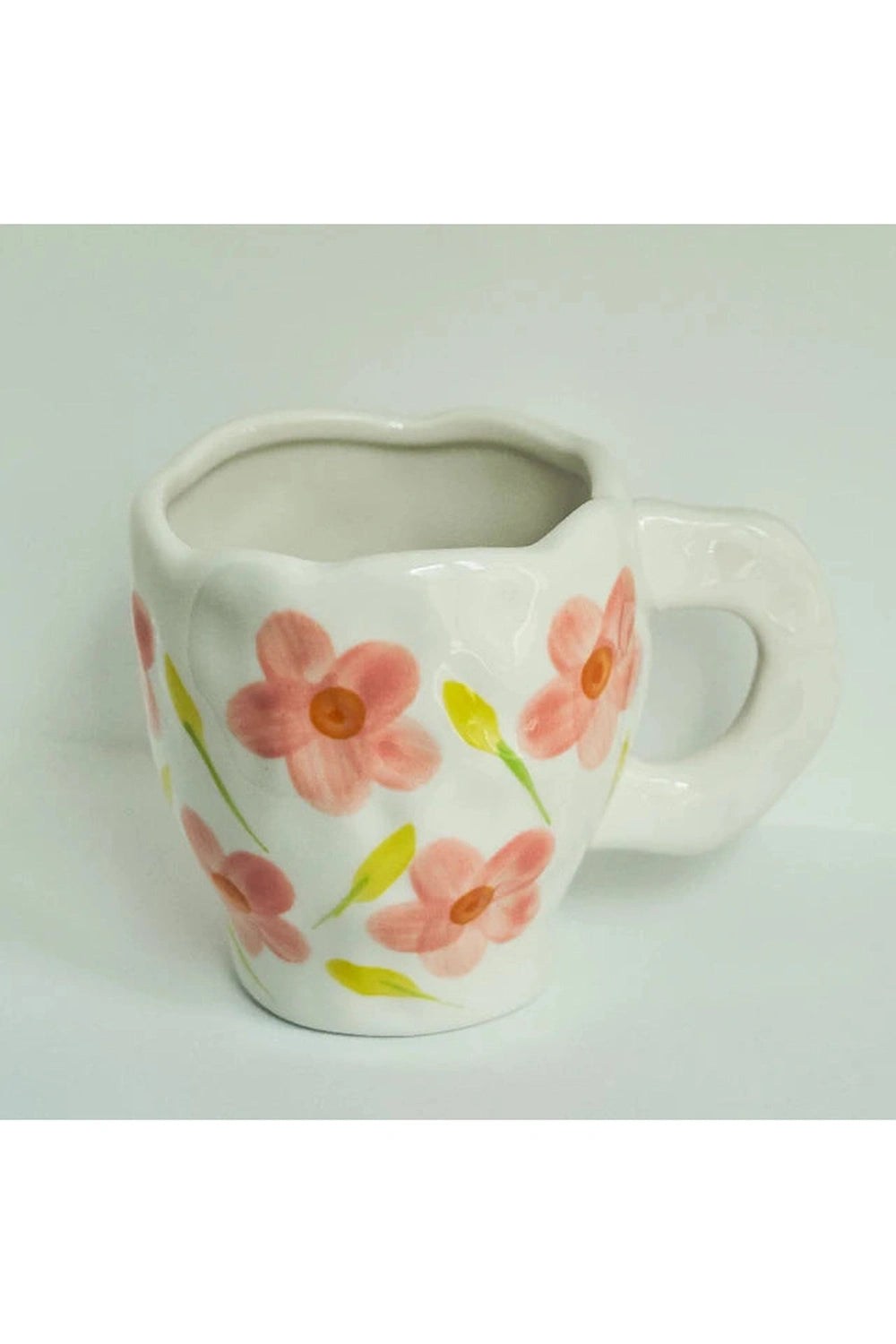 Handmade Flower Ceramic Mug