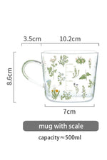 Grass Pattern Glass Mug