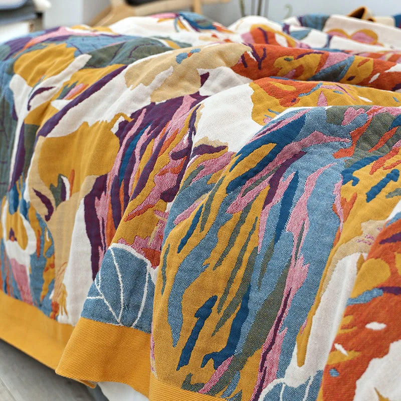 Boho Botanical Dream Throw Blanket