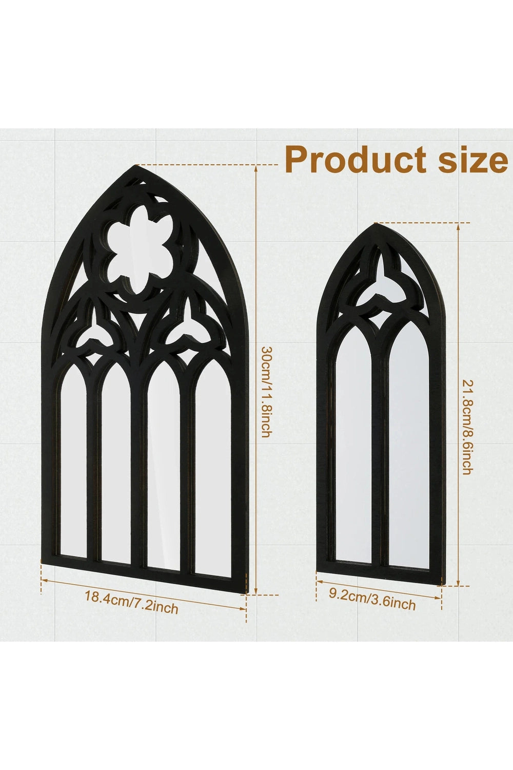 Gothic Arch Mirror Set