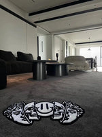 Smiling Skull Black Rug