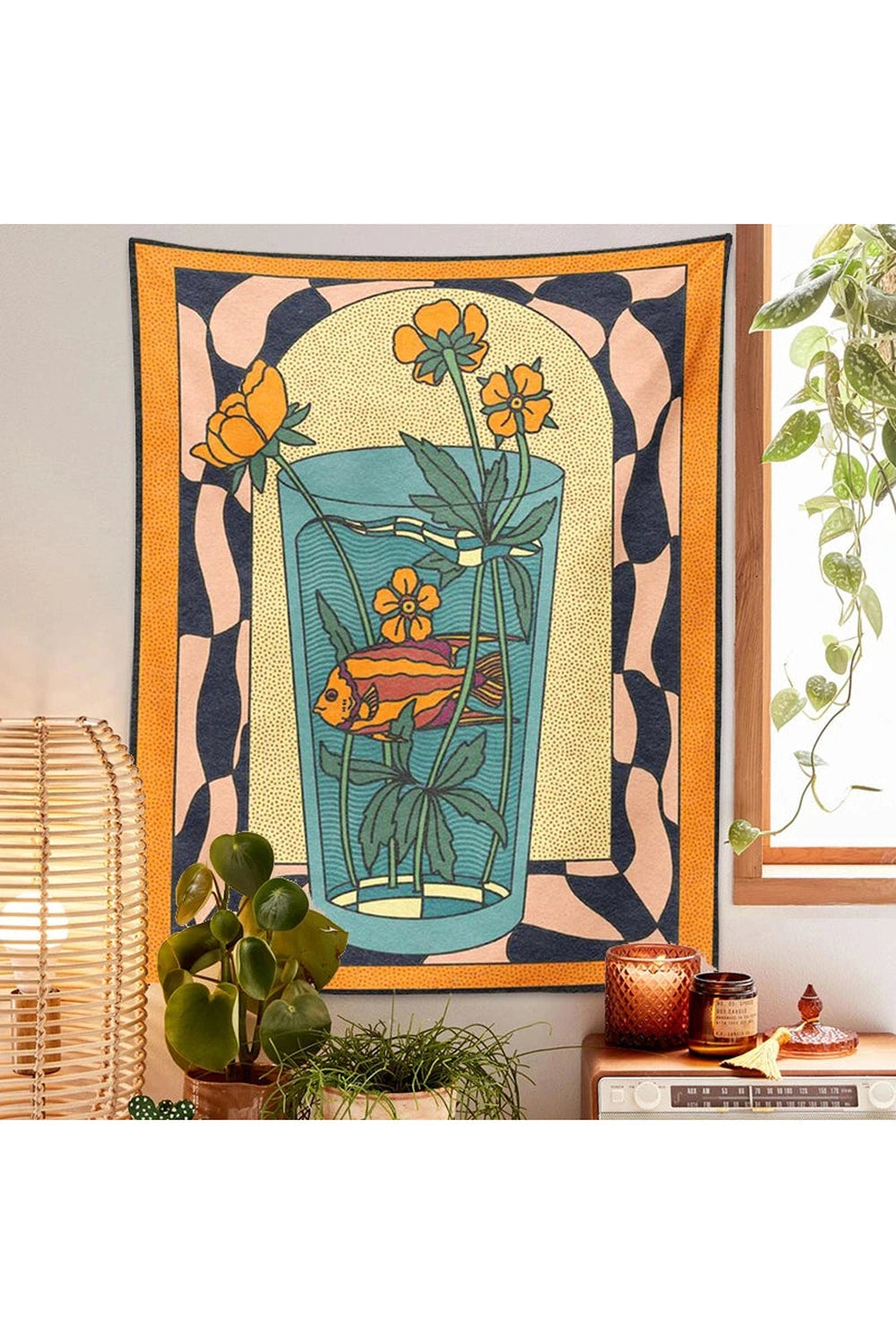 Psychedelic Goldfish Tapestry