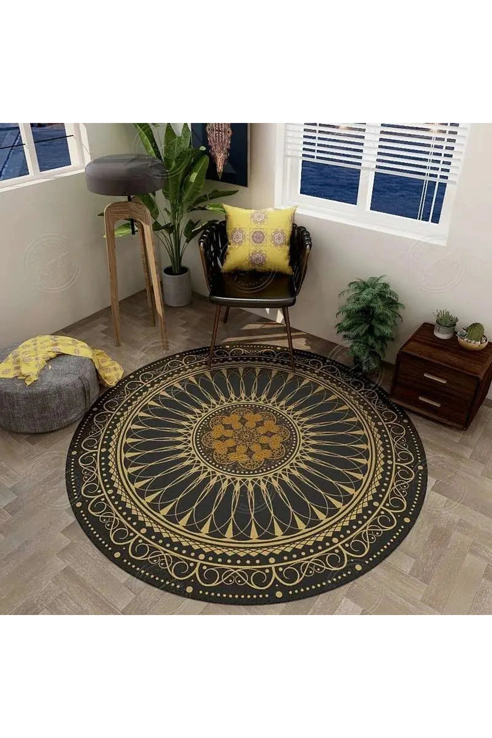 Persian Style Round Rug