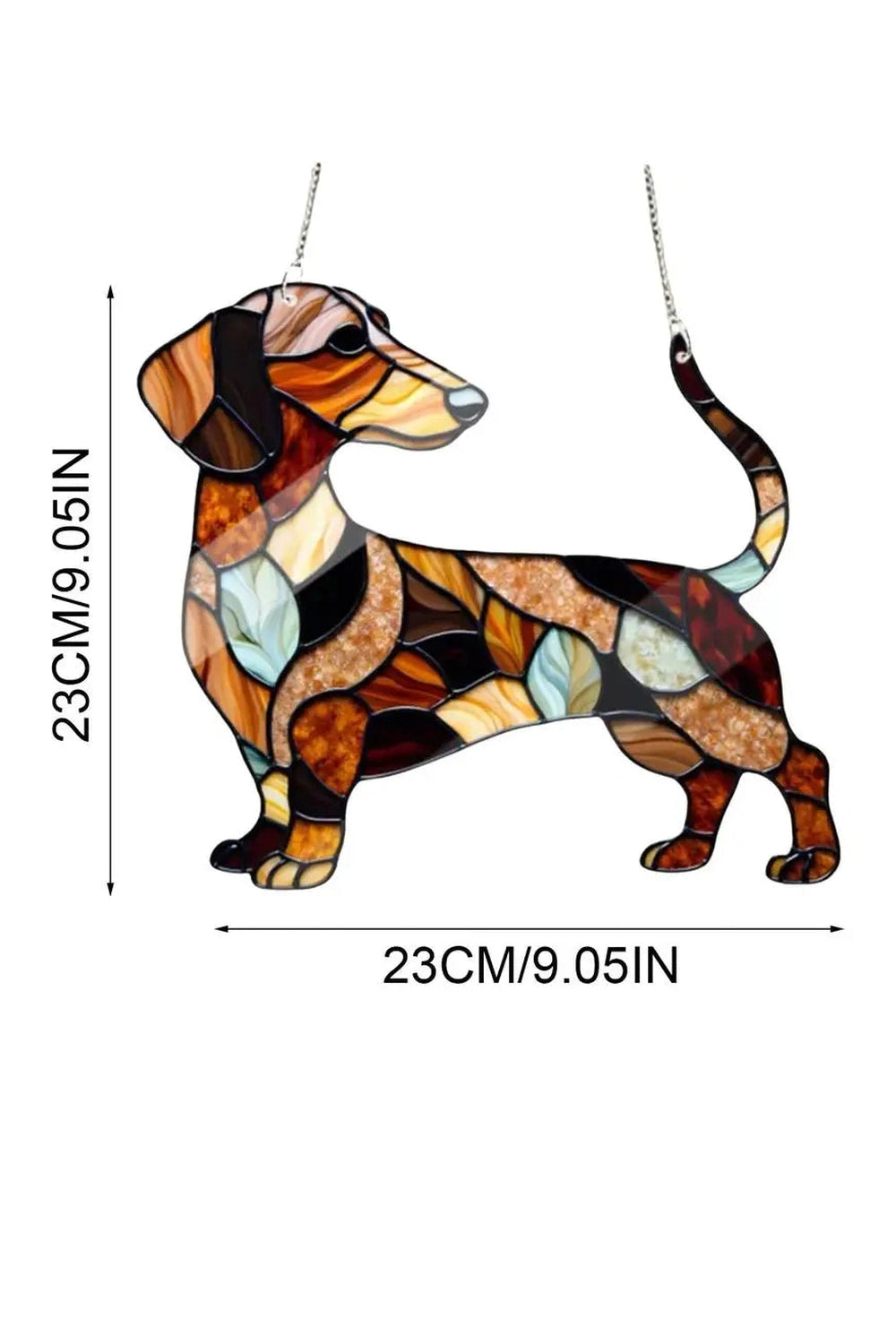 Stained Glass Dachshund Suncatcher