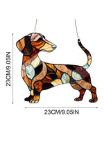 Stained Glass Dachshund Suncatcher