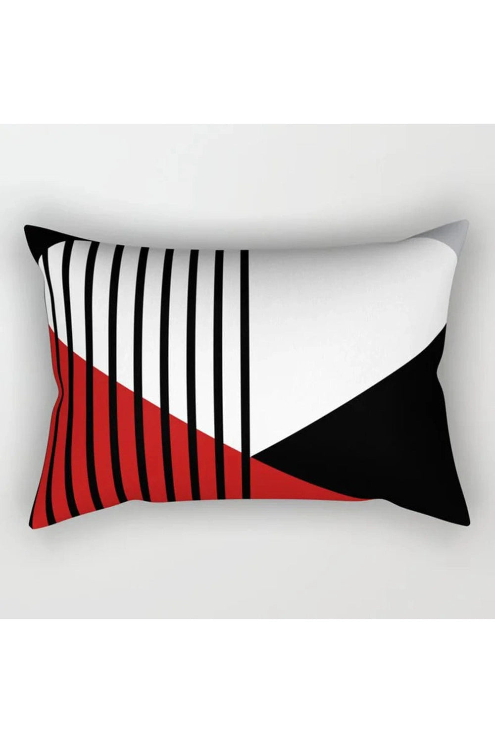 Red Geometric Pillow Case