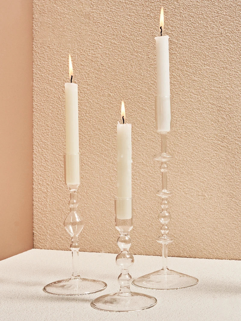 Crystal Aura Taper Candle Holders