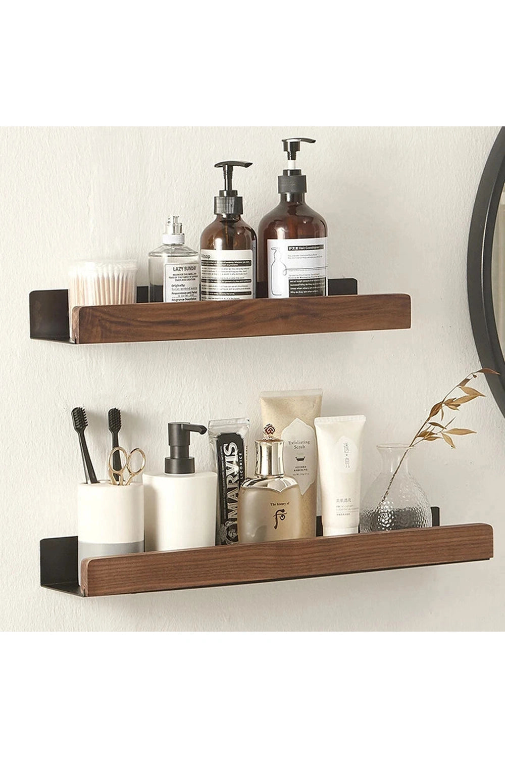 Minimalist Wood Floating Shelves