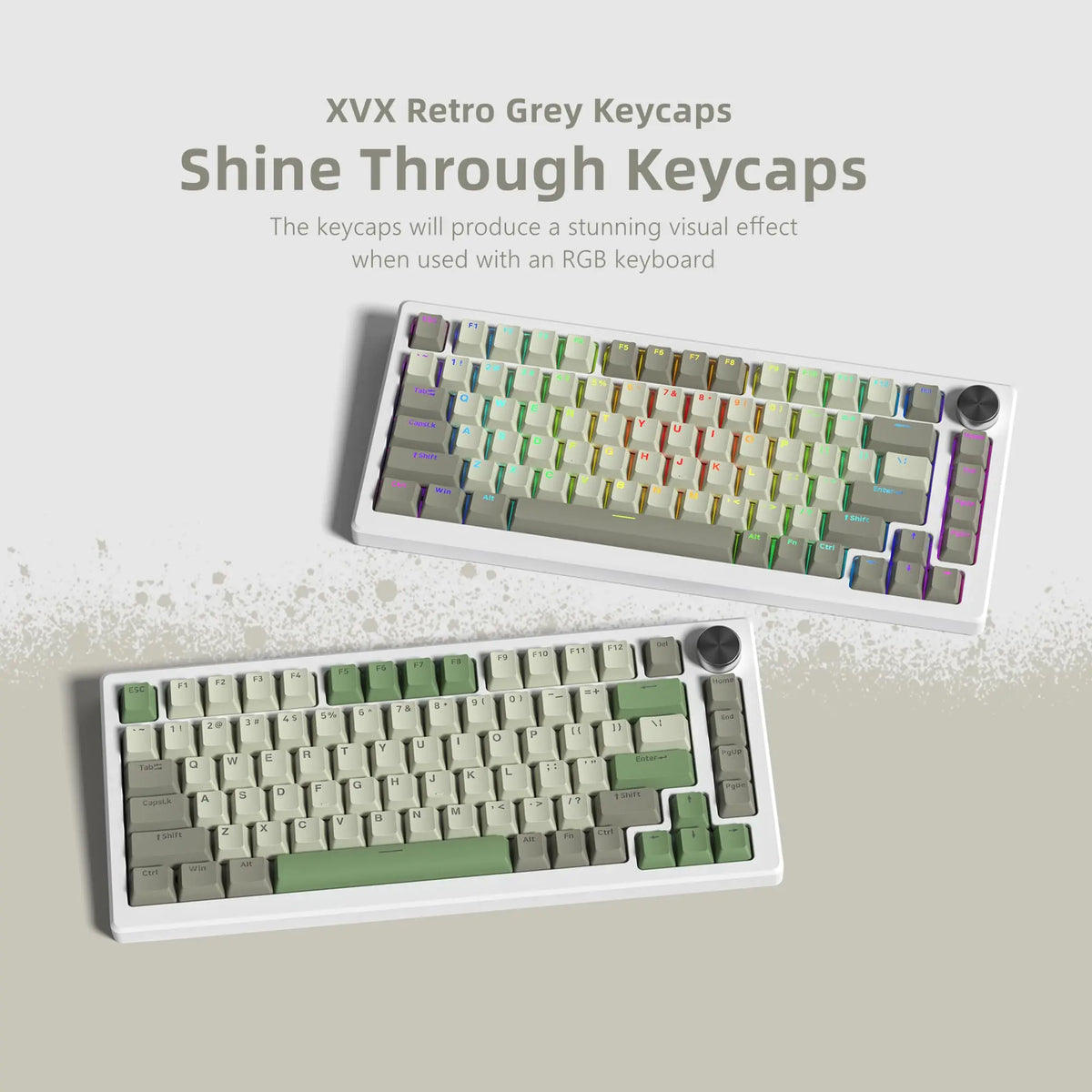 White Green Keycaps