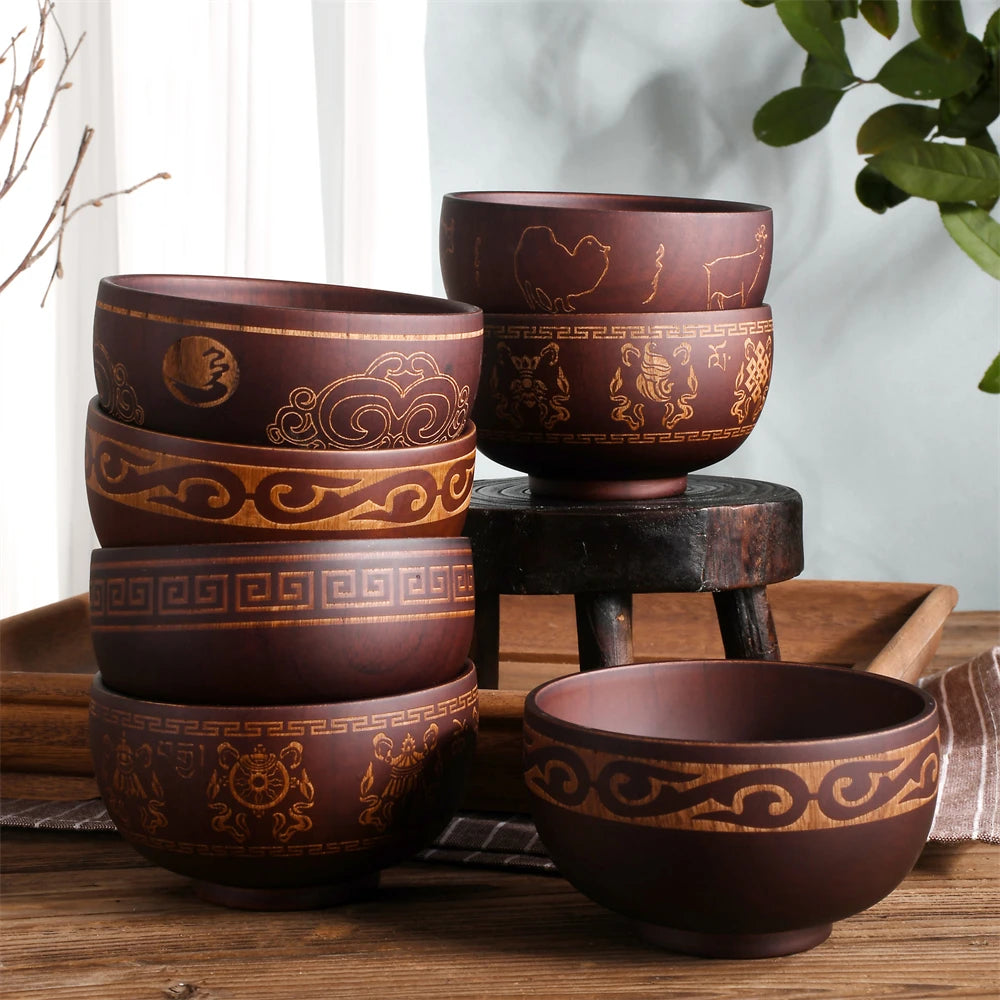 Ancient Artisan Carved Bowls