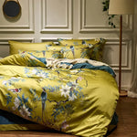 Nordic Orange Floral Bedding Set