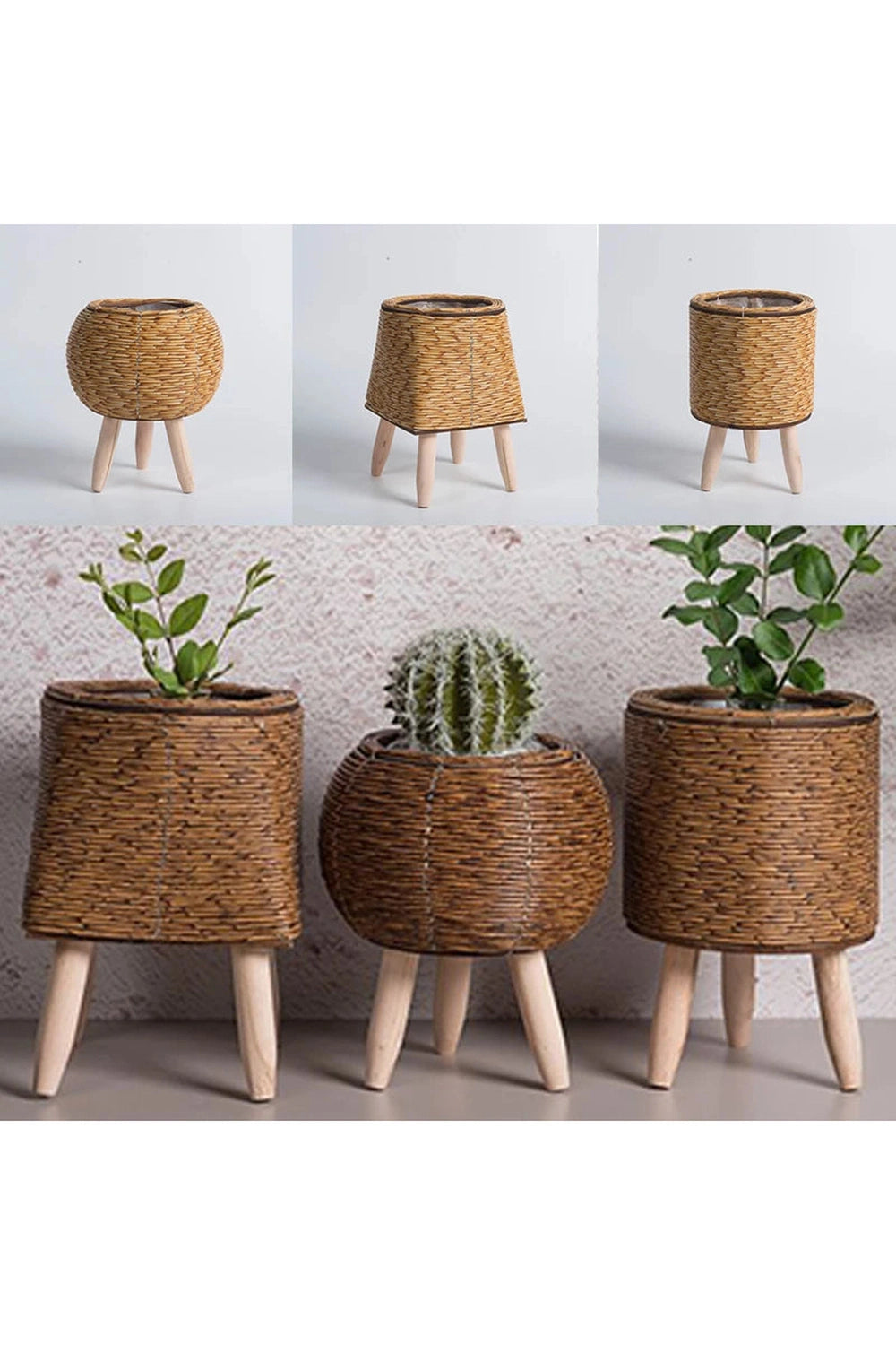 Rattan Basket Flower Pot