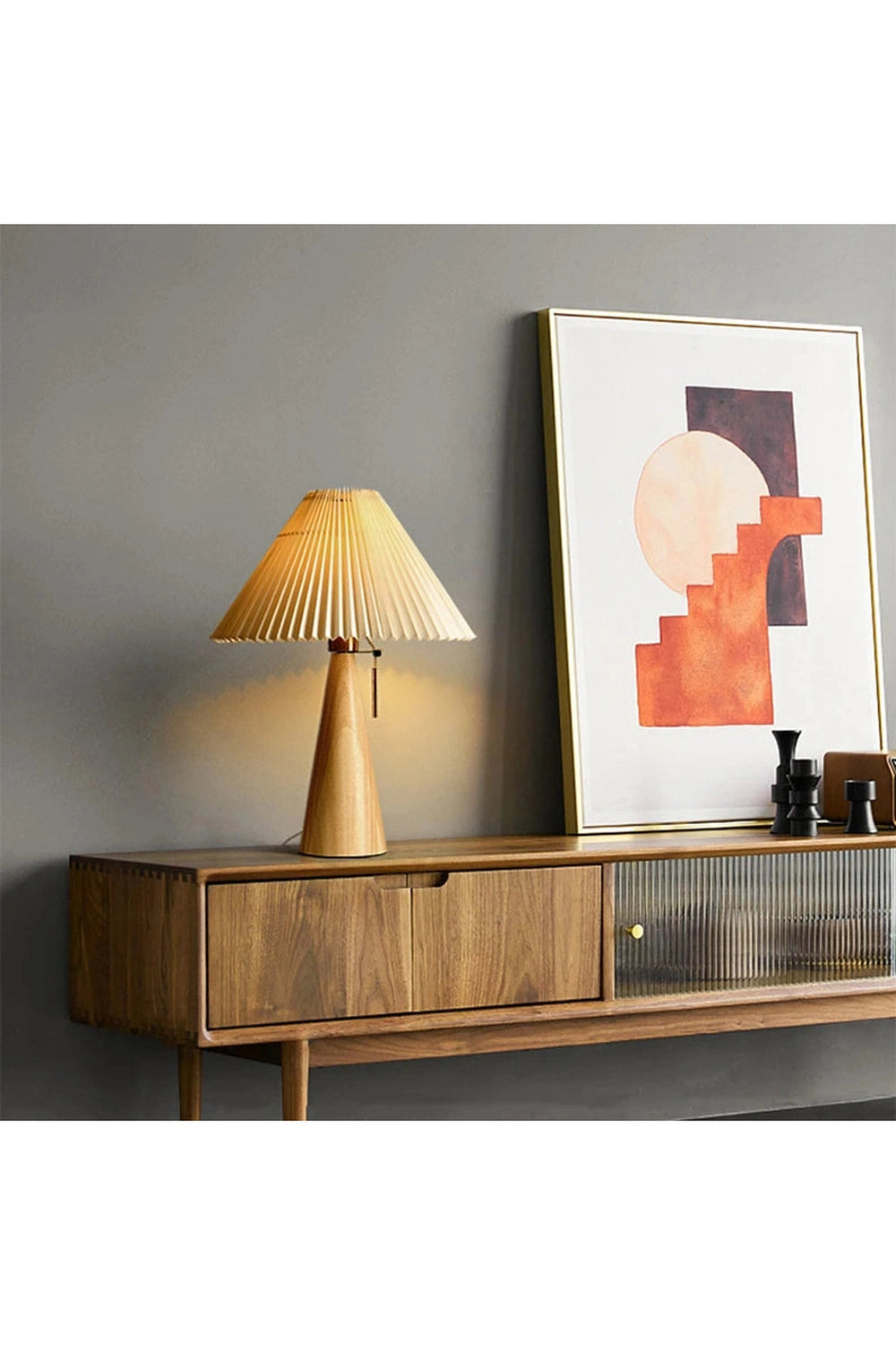 Retro Solid Wood Lamp