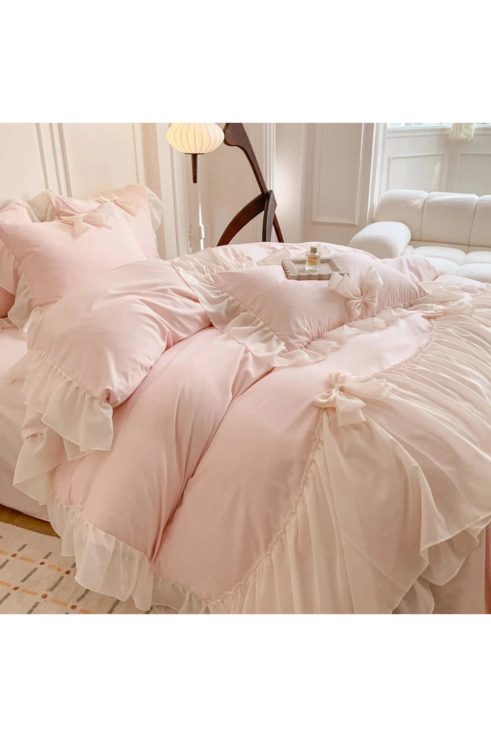 Chiffon Lace Romantic Bedding Set