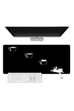 Black Kawaii Cat Deskmat