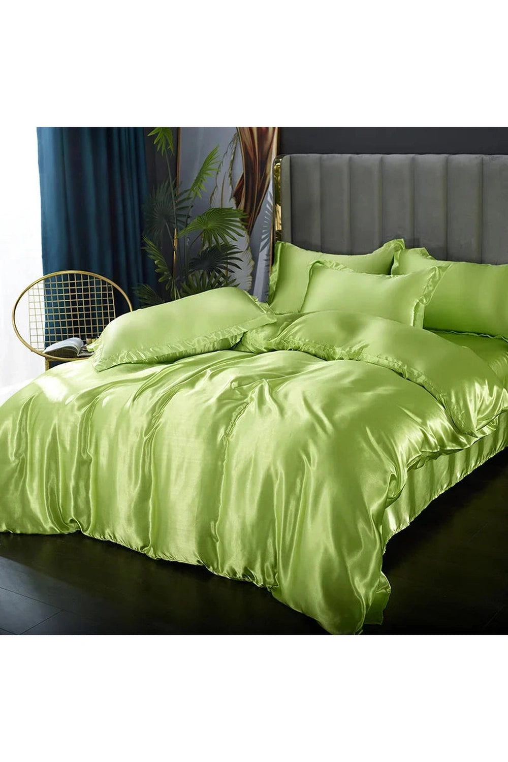 Satin Deluxe Solid Bedding Set