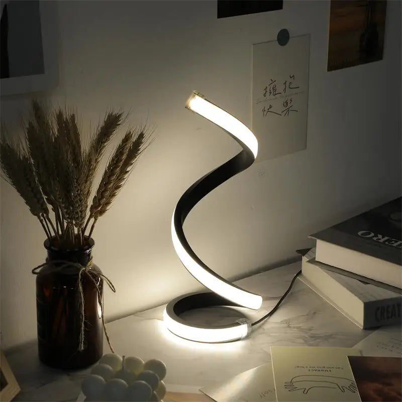 Dark Academia Twisted LED Lamp