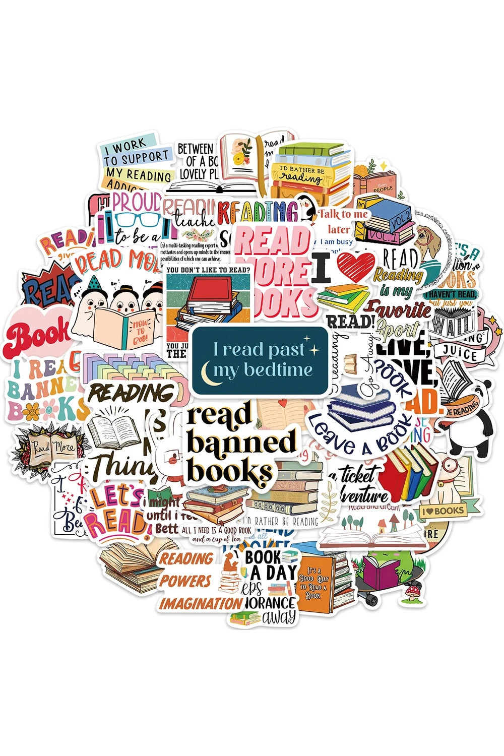 Vintage Reading Scrapbooking Stickers