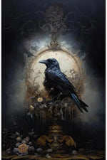 Gothic Crow Canvas Posters Set