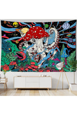 Cosmic Mushroom Wonderland Tapestry