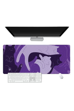 Black Kawaii Cat Deskmat