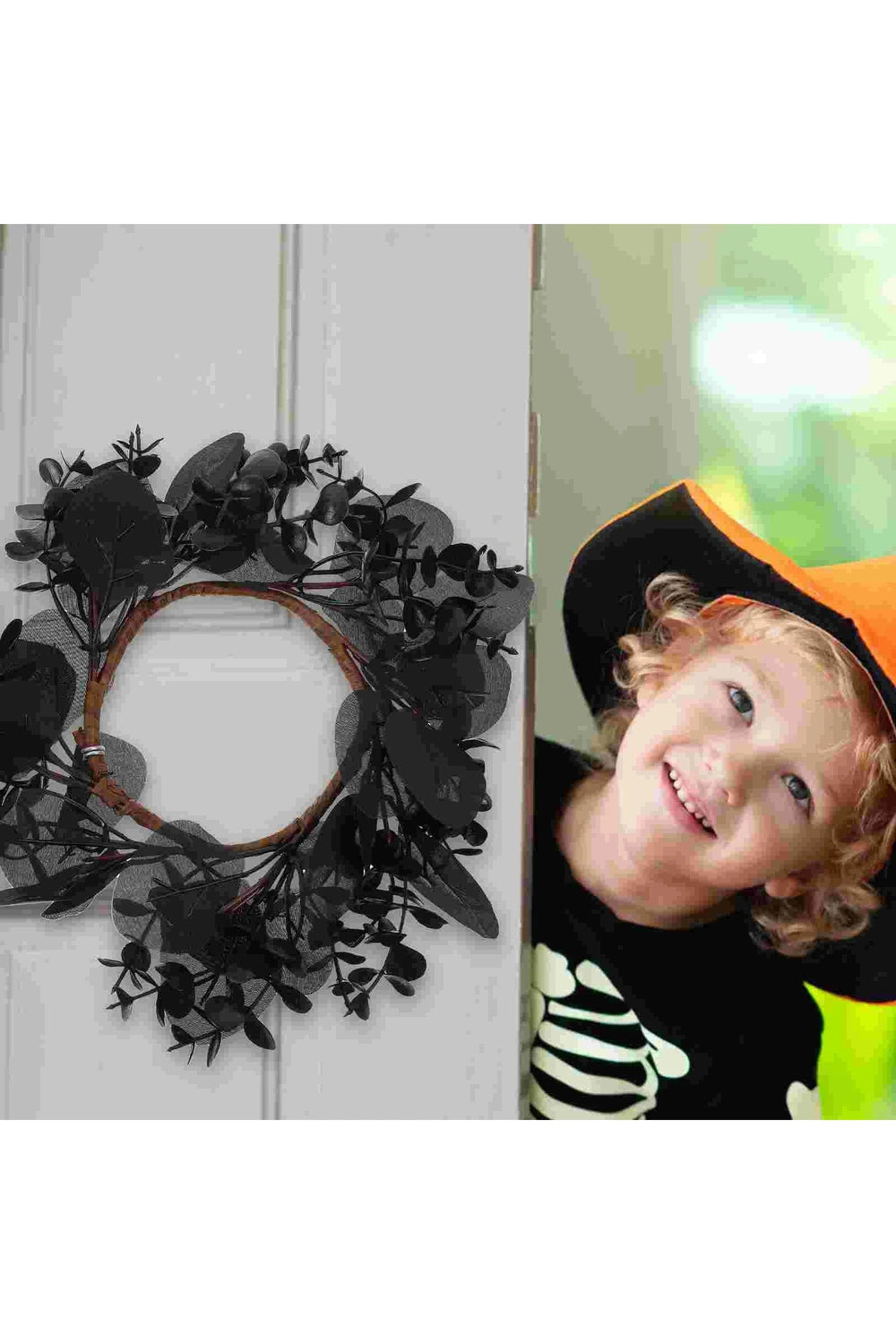 Midnight Halloween Black Wreath