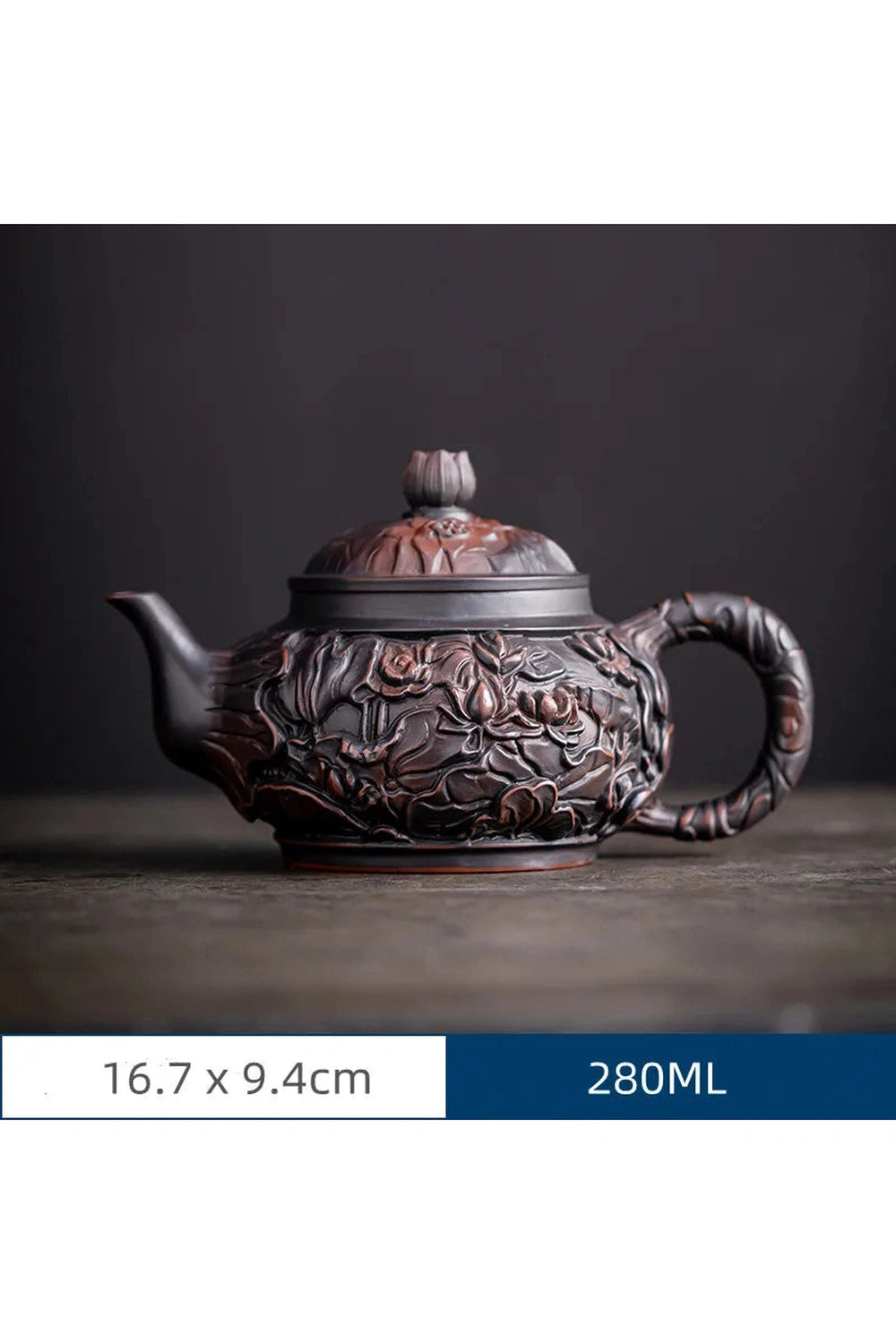 Retro Carved Ceramic Teapot