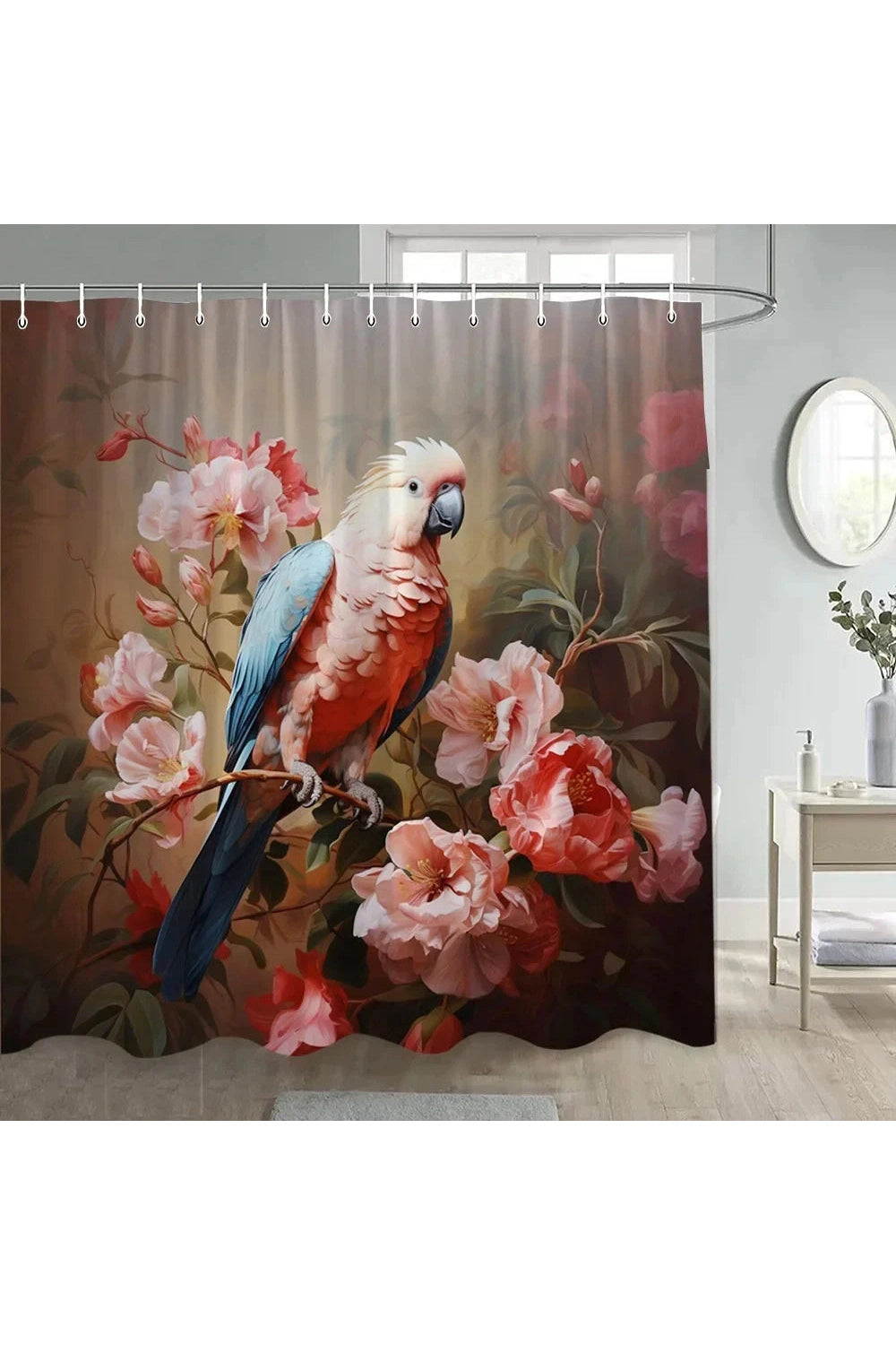 Japanese Birds Shower Curtain