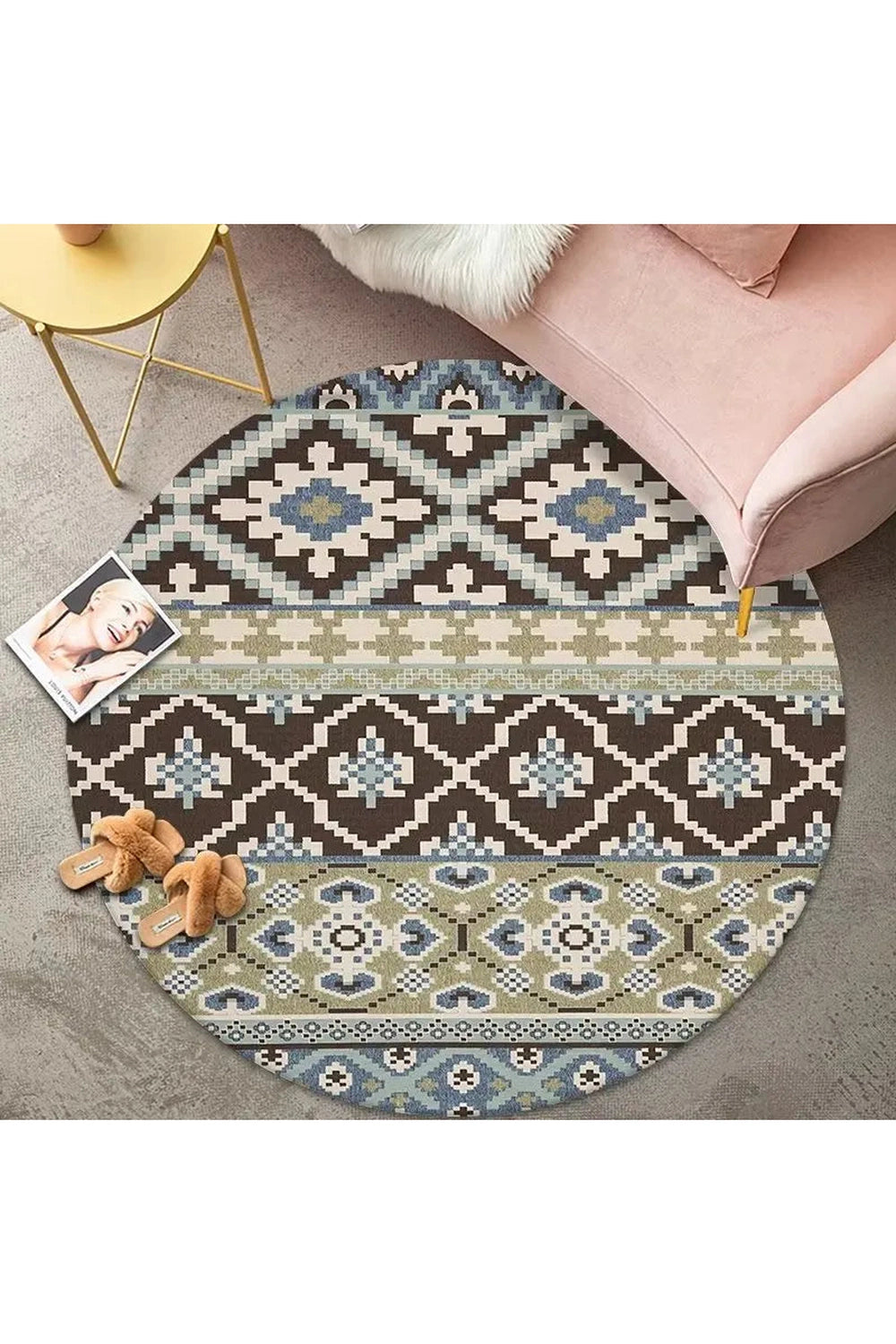 Bohemian Soft Round Rug