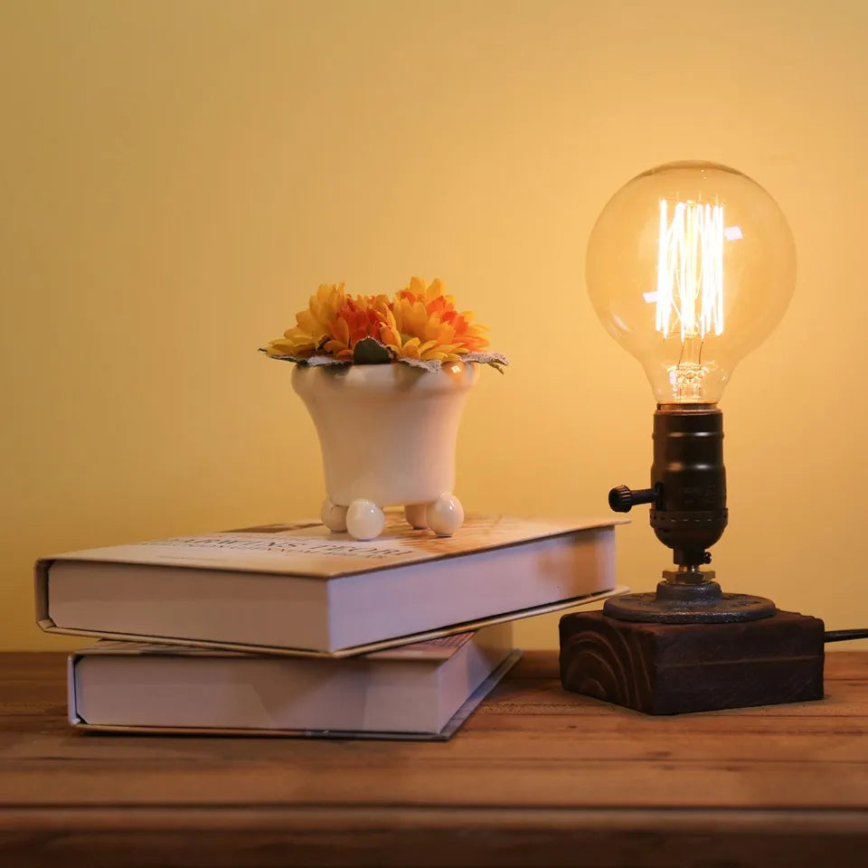 Vintage Edison Bulb Table Lamp