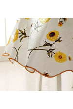 Floral Waterproof Round Tablecloth