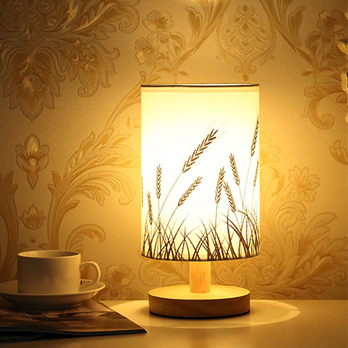 Golden Glow Leaf Table Lamp