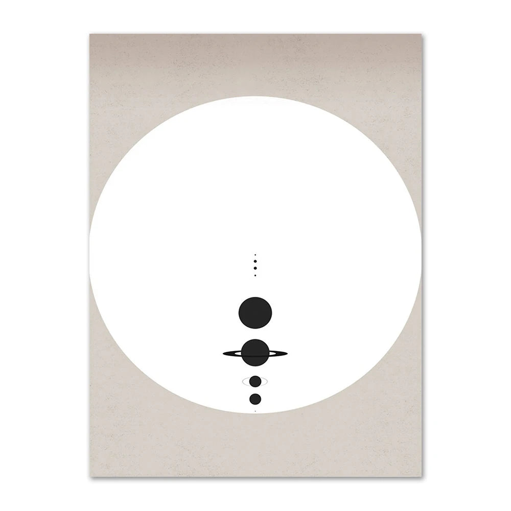 Solar System Minimalist Canvas Poster