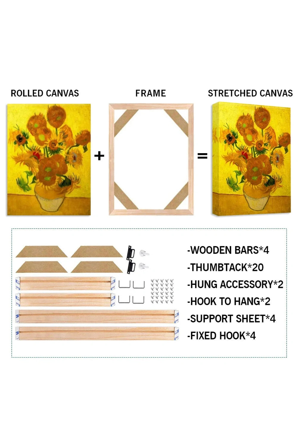 Solid Wood Stretcher Kit Frame