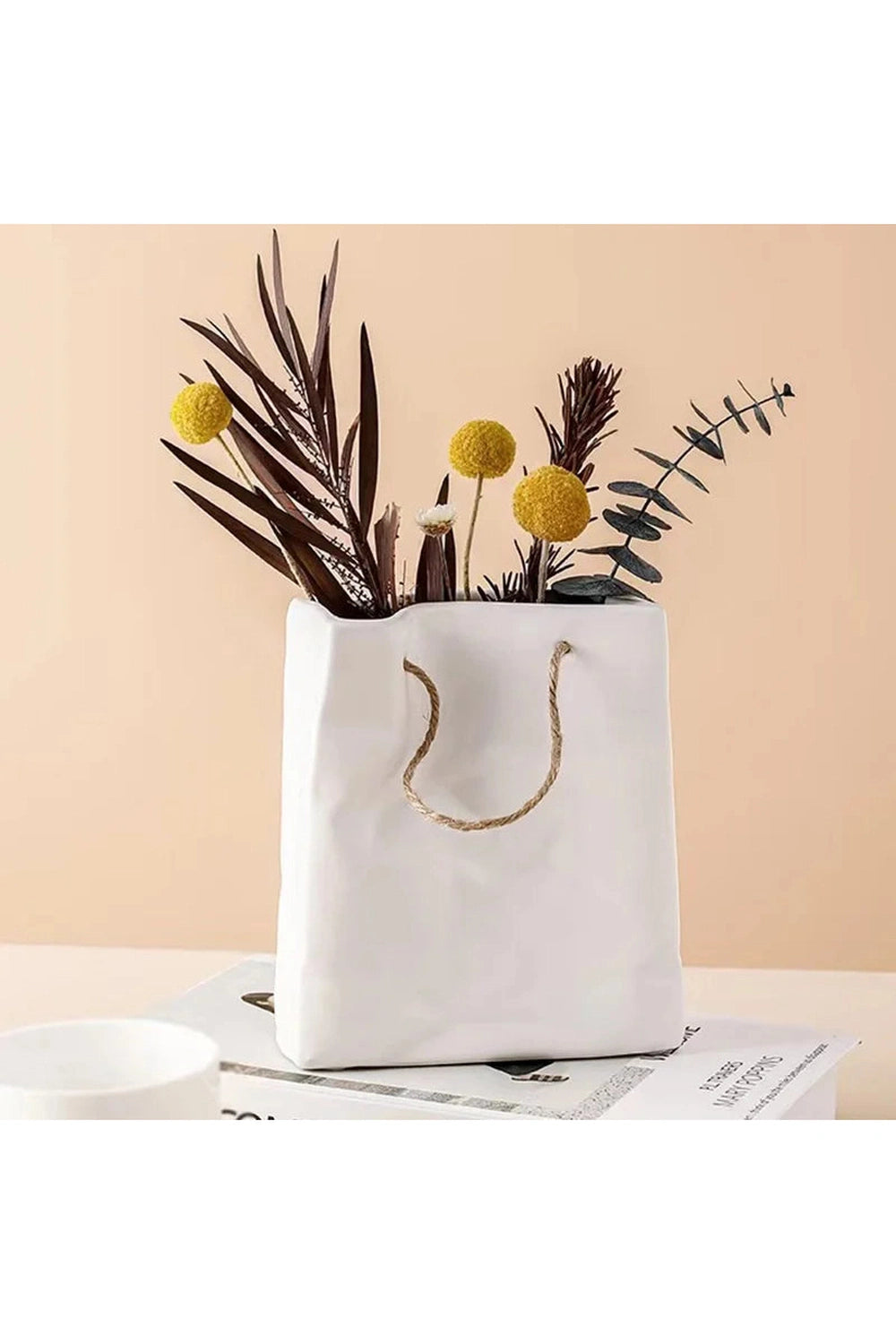 Blush Bag Ceramic Vase