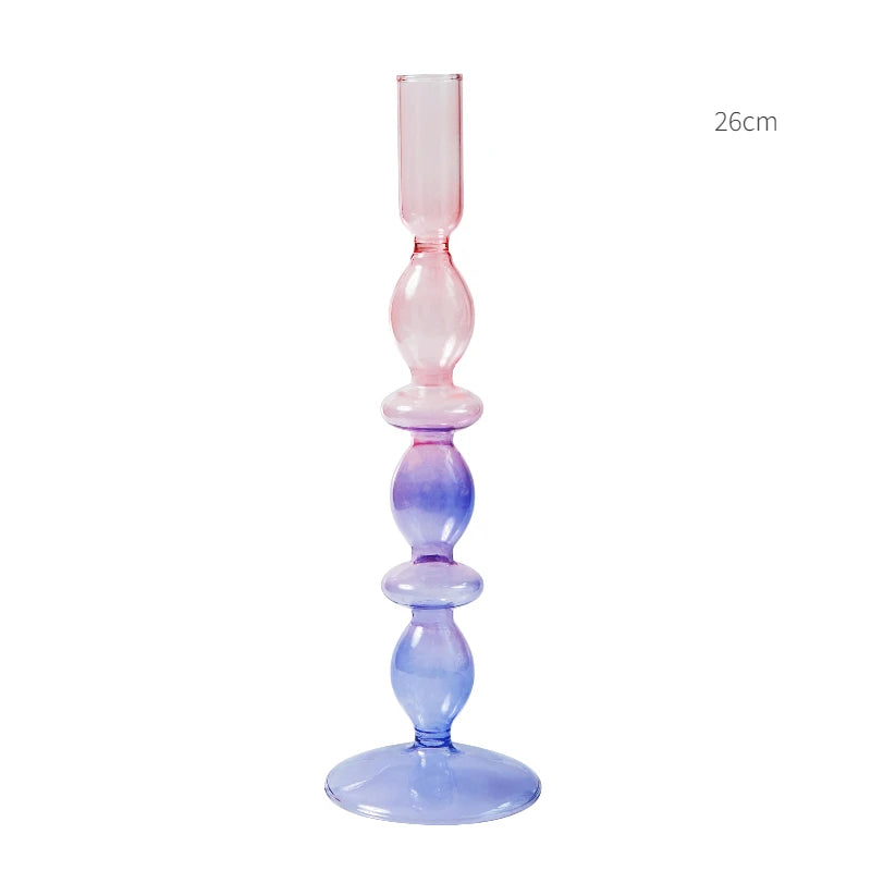 European Glass Candle Holder