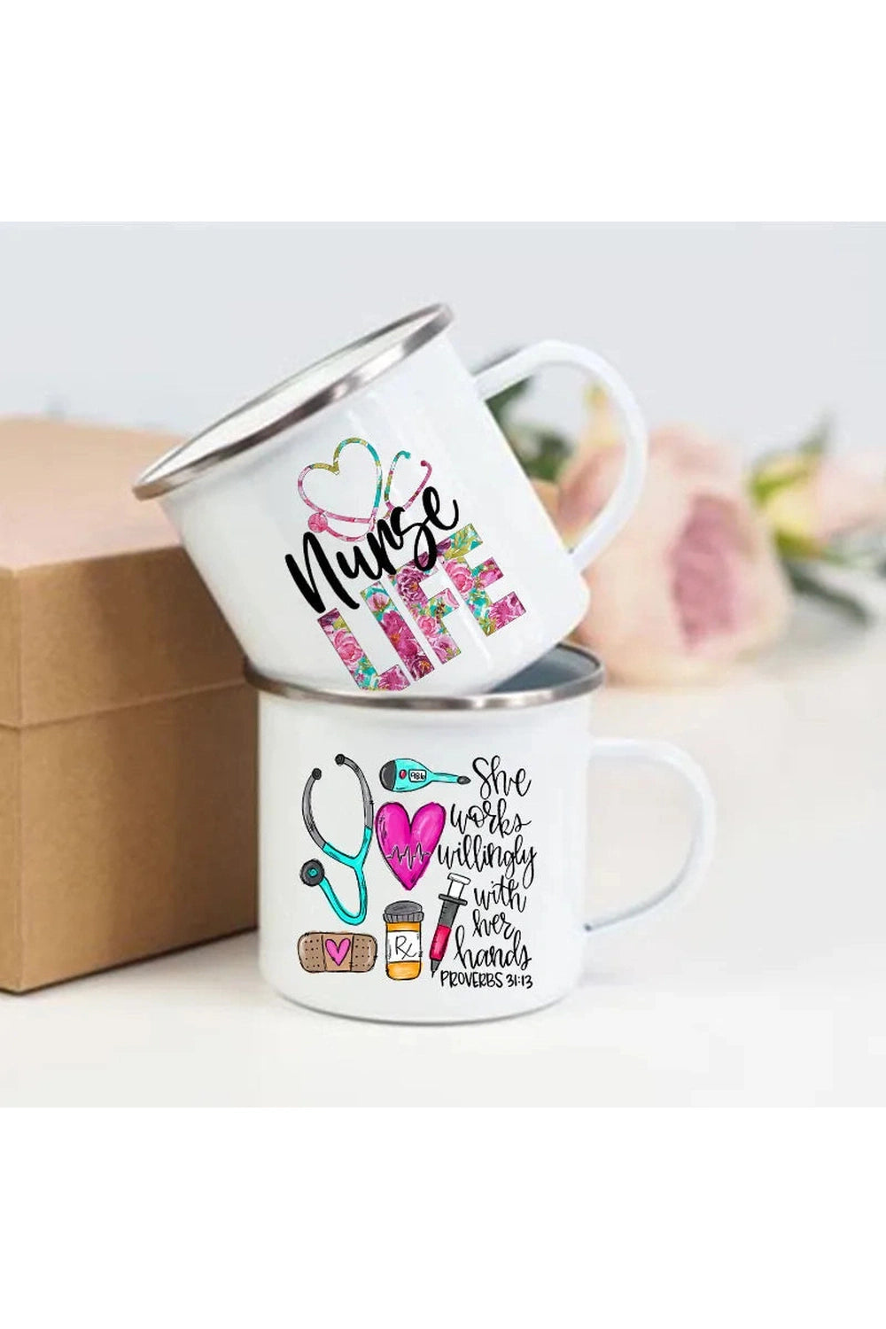 Nurse Life Enamel Coffee Mug