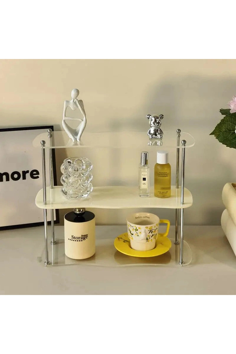 Elegant Two-Tier Display Shelf