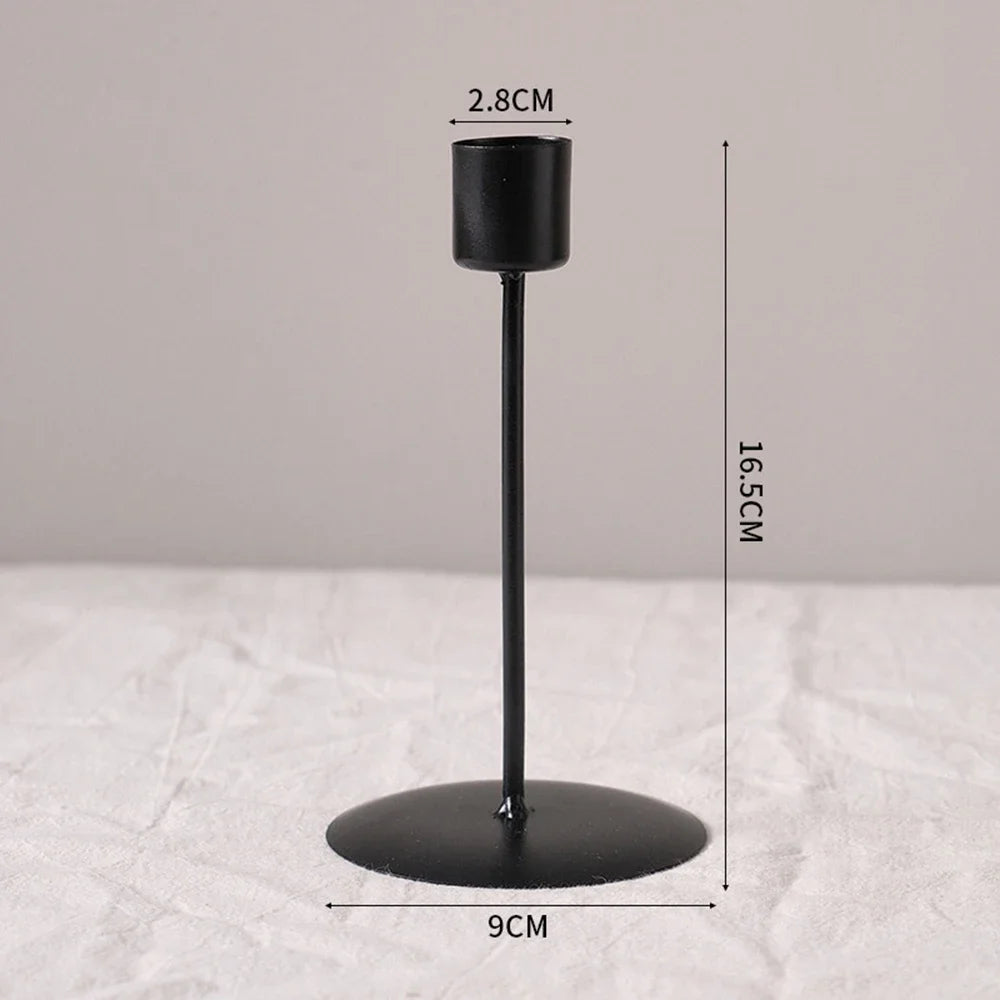 Dark Academia Elegance Taper Candle Holders