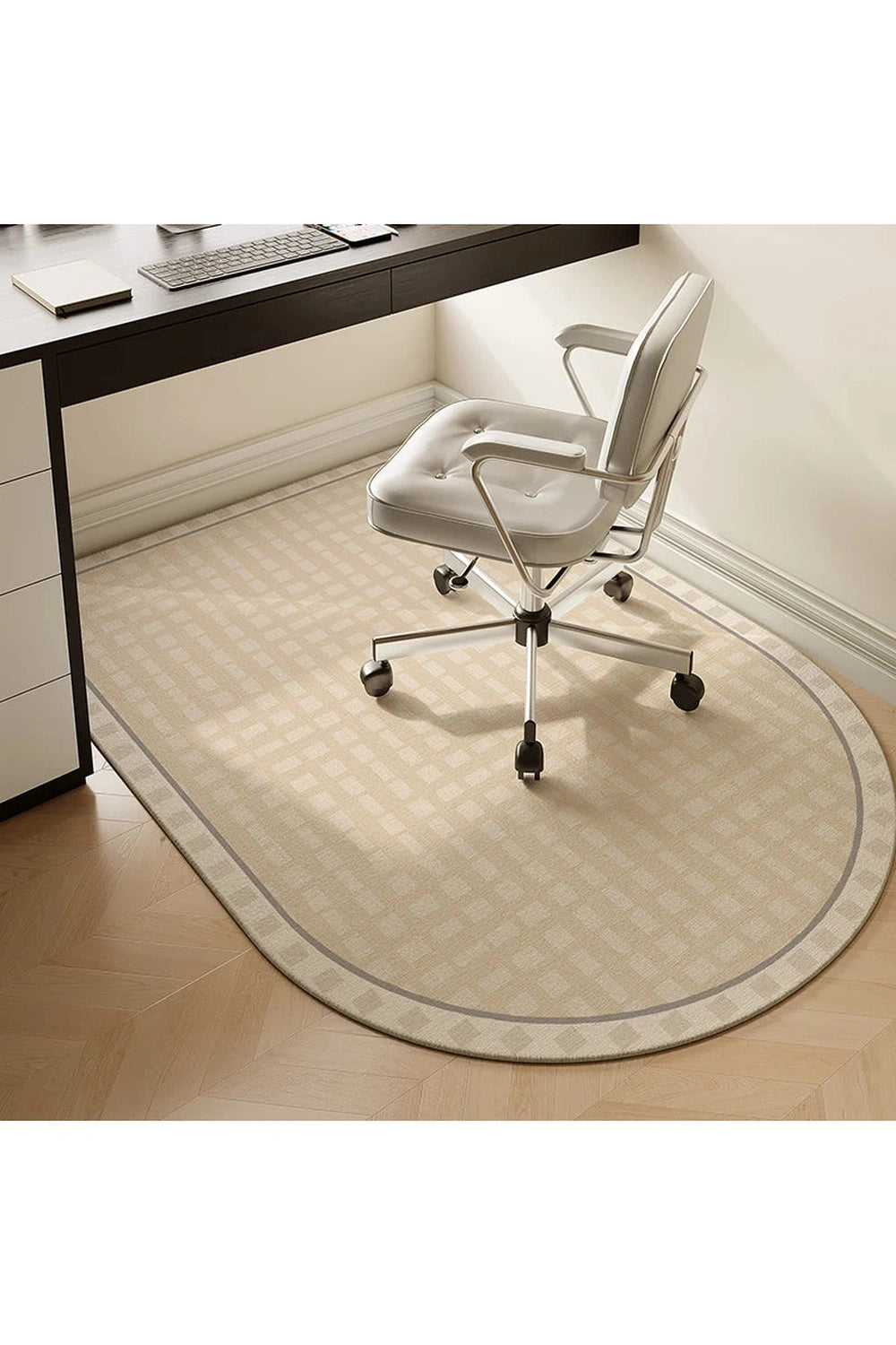 Study Computer Chair Floor Mat Non-slip Bedroom Carpet Living Room Large Rounded TPR Bottom Anti-slip Swivel Chairs Rug 의자 바닥 매트